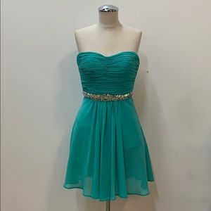 Strapless Wedding Guest Jade Dress XS